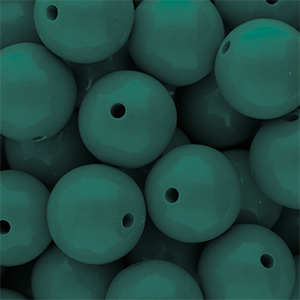 18 mm DQ Perlen aus Acryl shiny Mediterranea green 19-4517 TCX