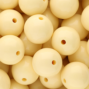 18 mm DQ Perlen aus Acryl shiny Pastel yellow 11-0616 TPG