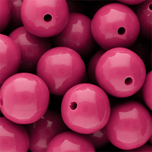 16 mm DQ Perlen aus Acryl shiny Rose violet 17-2624 TCX