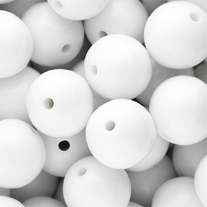 16 mm DQ Perlen aus Acryl shiny Snow white 11-0602 TCX