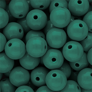 14 mm DQ Perlen aus Acryl shiny Mediterranea green 19-4517 TCX
