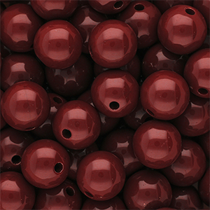 14 mm DQ Perlen aus Acryl shiny Salsa red 18-1657 TCX