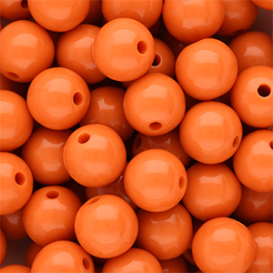 14 mm DQ Perlen aus Acryl shiny Orange peel 16-1359 TCX