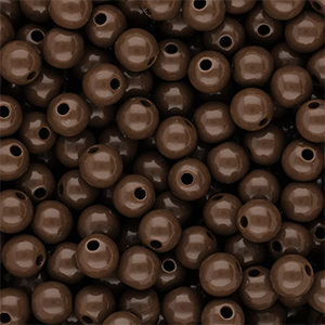 10 mm DQ Perlen aus Acryl shiny Cappuccino brown 19-1220 TCX