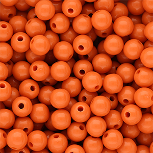 10 mm DQ Perlen aus Acryl shiny Orange peel 16-1359 TCX