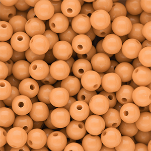 10 mm DQ Perlen aus Acryl shiny Chamois orange 15-1145 TCX