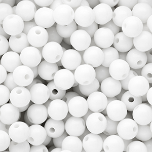 8 mm DQ Perlen aus Acryl shiny Snow white 11-0602 TCX