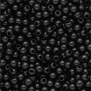 4 mm DQ Perlen aus Acryl shiny Black