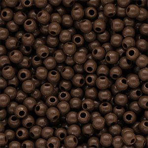 4 mm DQ Perlen aus Acryl shiny Cappuccino brown 19-1220 TCX