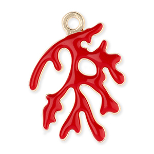 Anh&auml;nger Metall Coral Gold-red