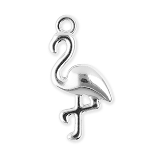 Anh&auml;nger Metall Flamingo Silver