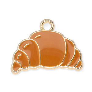 Anh&auml;nger Metall Croissant Gold-brown