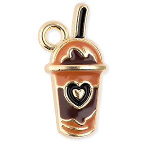 Anh&auml;nger Metall Tumbler Gold-brown-black