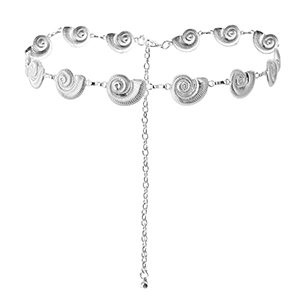 Bauchkettchen Shells Silver