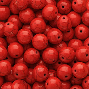 Keramik Perlen 12&nbsp;mm Red