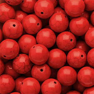Keramik Perlen 16&nbsp;mm Red