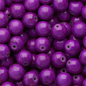 Keramik Perlen 12&nbsp;mm Aubergine purple