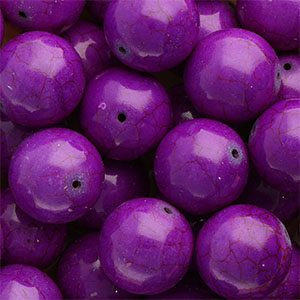Keramik Perlen 20&nbsp;mm Aubergine purple
