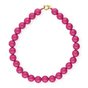 BY31&reg; Kette auf 16 mm Acrylperlen shiny Rose violet 17-2624 TCX-gold