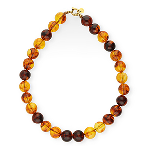 BY31&reg; Kette auf 16 mm Acrylperlen shiny Amber brown-gold