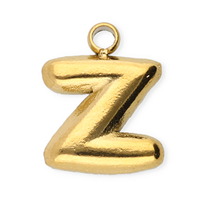 Anh&auml;nger aus Stainless Steel - Rostfreiem StahlBuchstaben Z Gold
