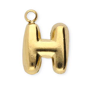 Anh&auml;nger aus Stainless Steel - Rostfreiem StahlBuchstaben H Gold