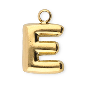 Anh&auml;nger aus Stainless Steel - Rostfreiem StahlBuchstaben E Gold