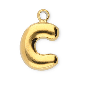 Anh&auml;nger aus Stainless Steel - Rostfreiem StahlBuchstaben C Gold