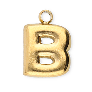 Anh&auml;nger aus Stainless Steel - Rostfreiem StahlBuchstaben B Gold