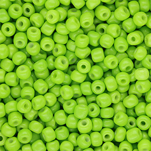 Rocailles Perlen Glas 6/0 (4 mm) Lime green