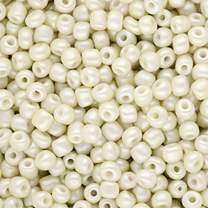 Rocailles Perlen Glas 6/0 (4 mm) Off white