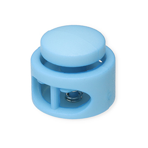 Farbiges Zubeh&ouml;r Kordelstopper Round Light blue
