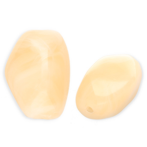 Perlen aus Acryl Rectangle Vanilla yellow-marble
