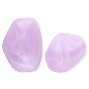 Perlen aus Acryl Rectangle Lilac-marble