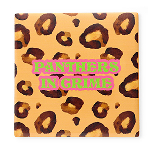BY31&reg; Deko-Fliese "Panthers in crime" Light orange-brown-pink-neon green