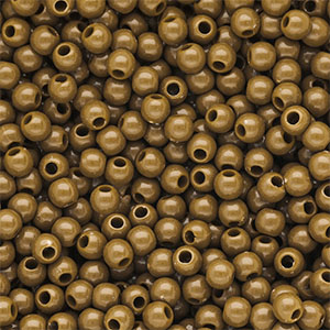4 mm DQ Perlen aus Acryl shiny Wood thrush brown 17-1129 TCX