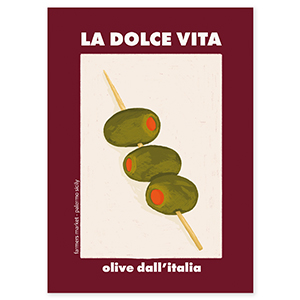 BY31&reg; Karten f&uuml;r Schmuck "La dolce vita" Bordeaux red-off white-olive green-orange