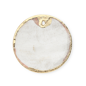 Anh&auml;nger Muschel Special Round Off white-gold