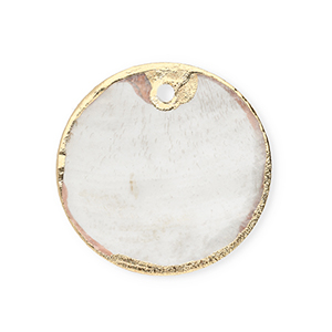 Anh&auml;nger Muschel Special Round Off white-gold