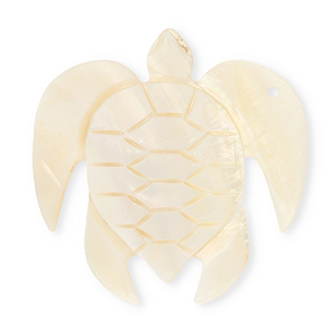 Anh&auml;nger Muschel Special Turtle White-light peach