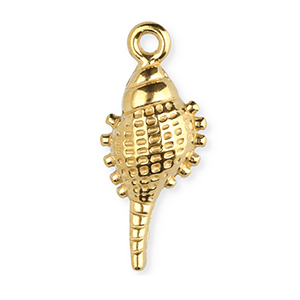Anh&auml;nger aus Stainless Steel - Rostfreiem Stahl Shell Gold