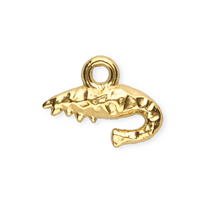 Anh&auml;nger aus Stainless Steel - Rostfreiem Stahl Shrimp Gold