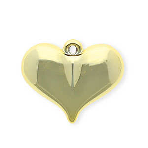 Anh&auml;nger Acryl Heart Gold