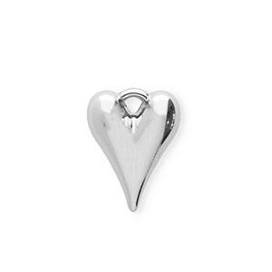 Anh&auml;nger Acryl Heart Silver