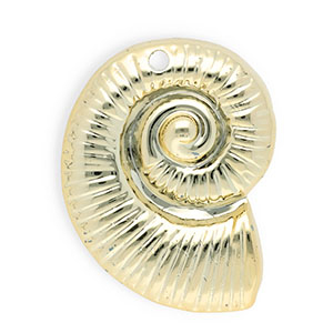 Anh&auml;nger Acryl Shell Gold