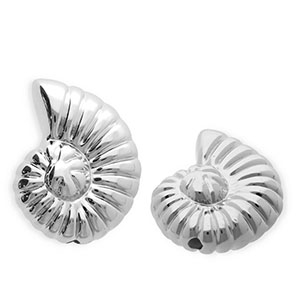 Perlen aus Acryl Shell Silver