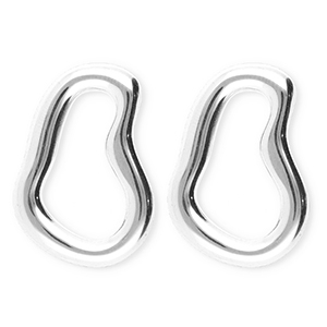 BY31&reg; Stainless Steel - Rostfrei Stahl Ohrringe / Ohrstecker Irregular Silver