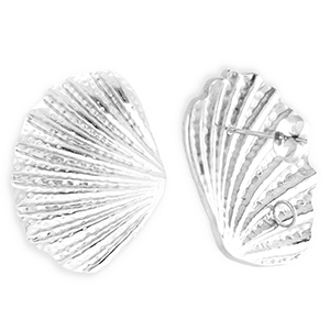 BY31&reg; Zubeh&ouml;r aus Stainless Steel - Rostfreiem Stahl Ohrringe&nbsp;/&nbsp;Ohrstecker Shell with Loop Silver