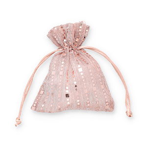Schmuck Beutel Dots & Squares Gold-champagne