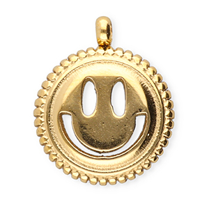 BY31&reg; Anh&auml;nger aus Stainless Steel - Rostfreiem Stahl Smiley Gold